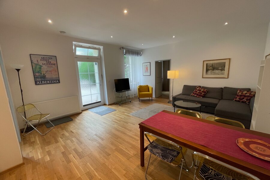 living room with entrance