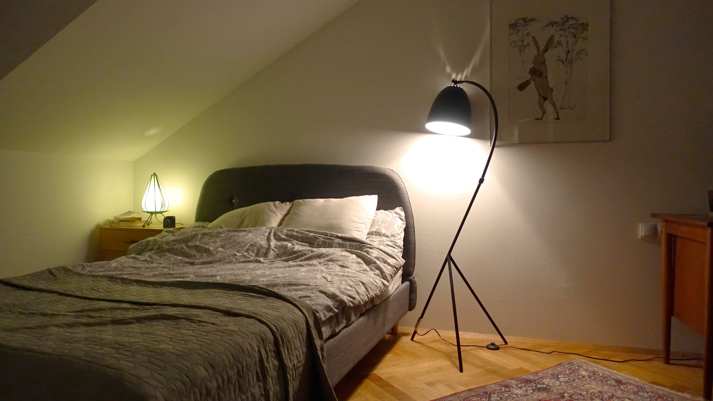 140 cm wide double bed