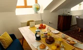 large dining table with bench