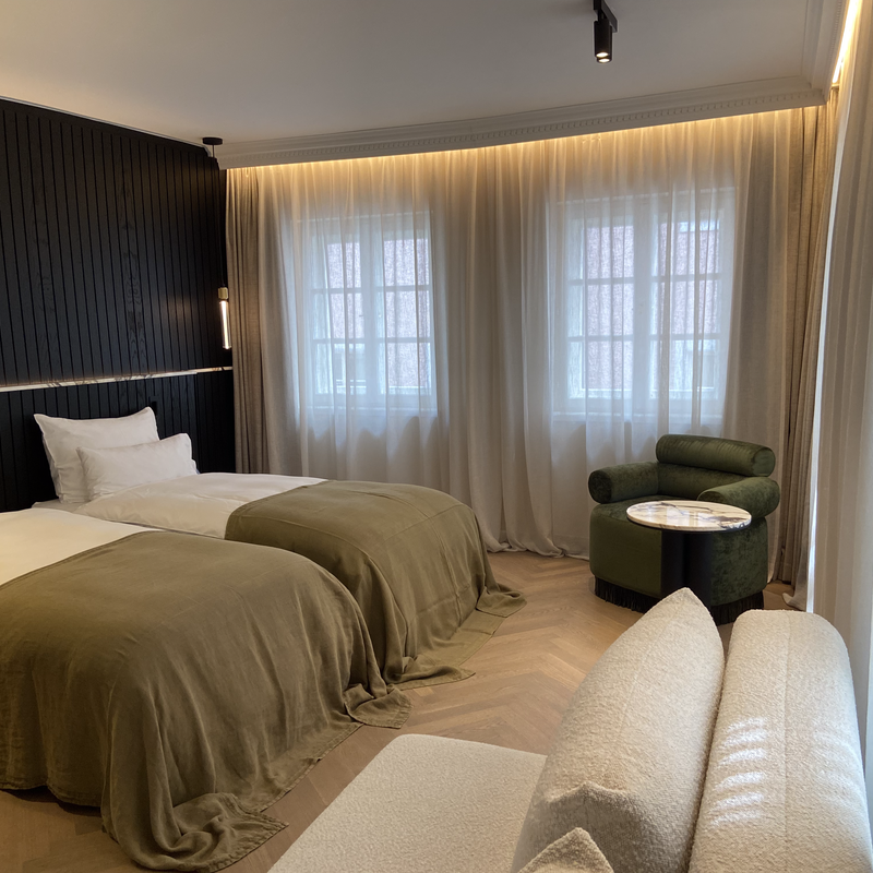 Modern 1-room apartment with twin beds & elegant design – short-term rental & temporary housing for 1 to 6 months in Salzburg