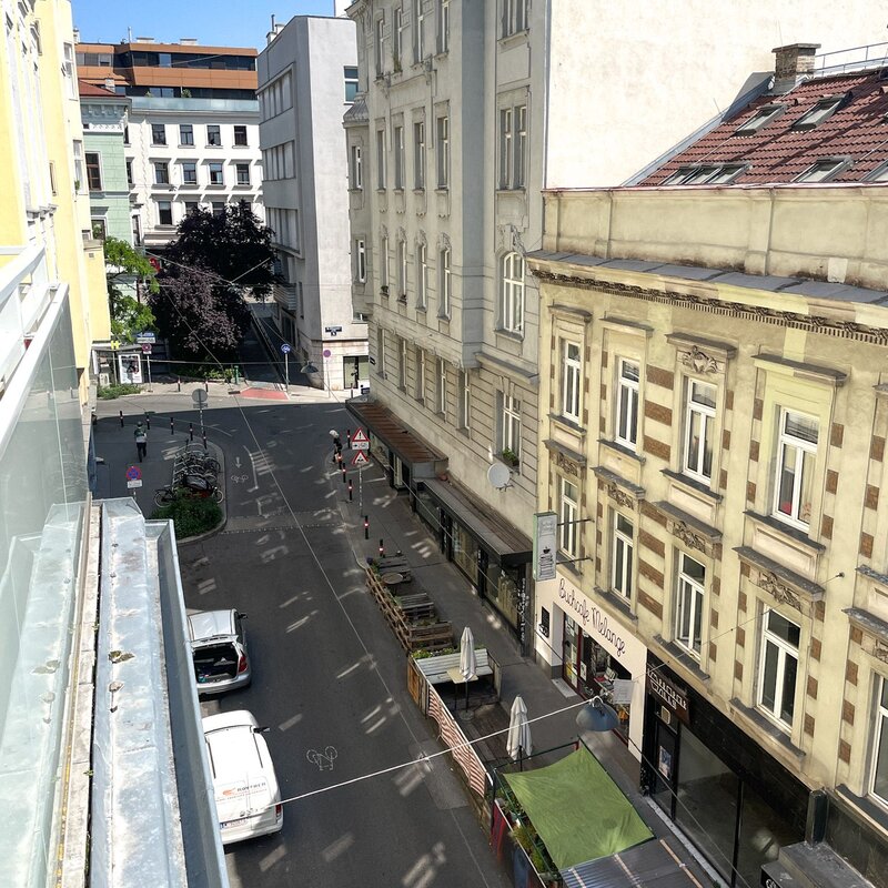 Blick vom Balkon