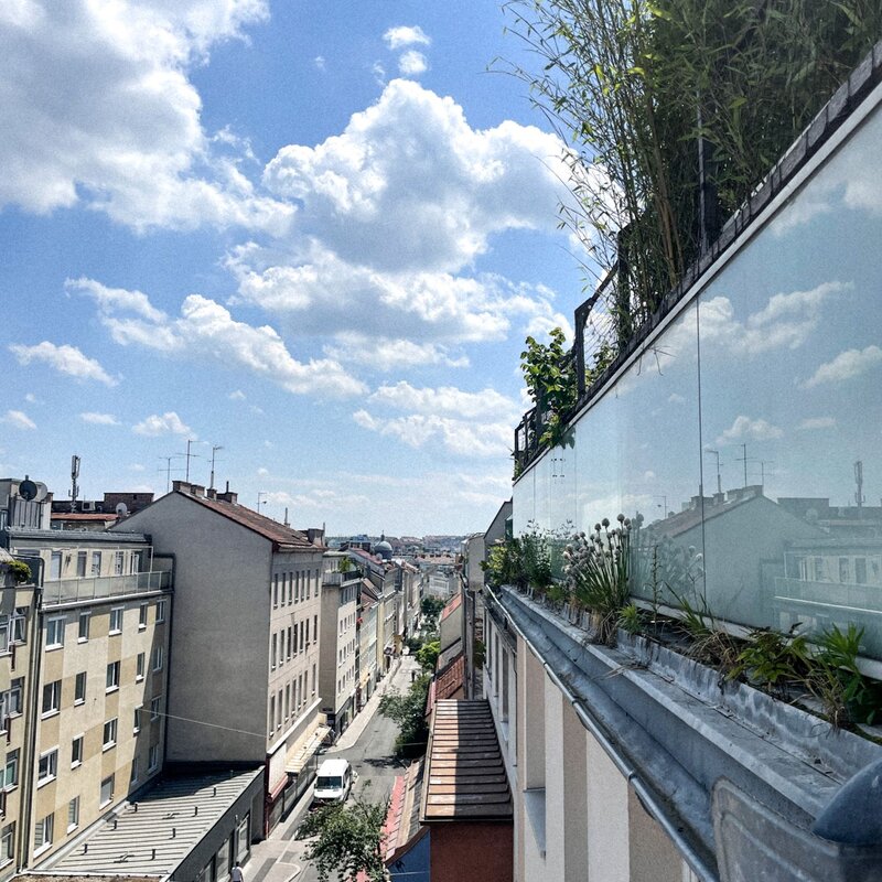 Blick vom Balkon