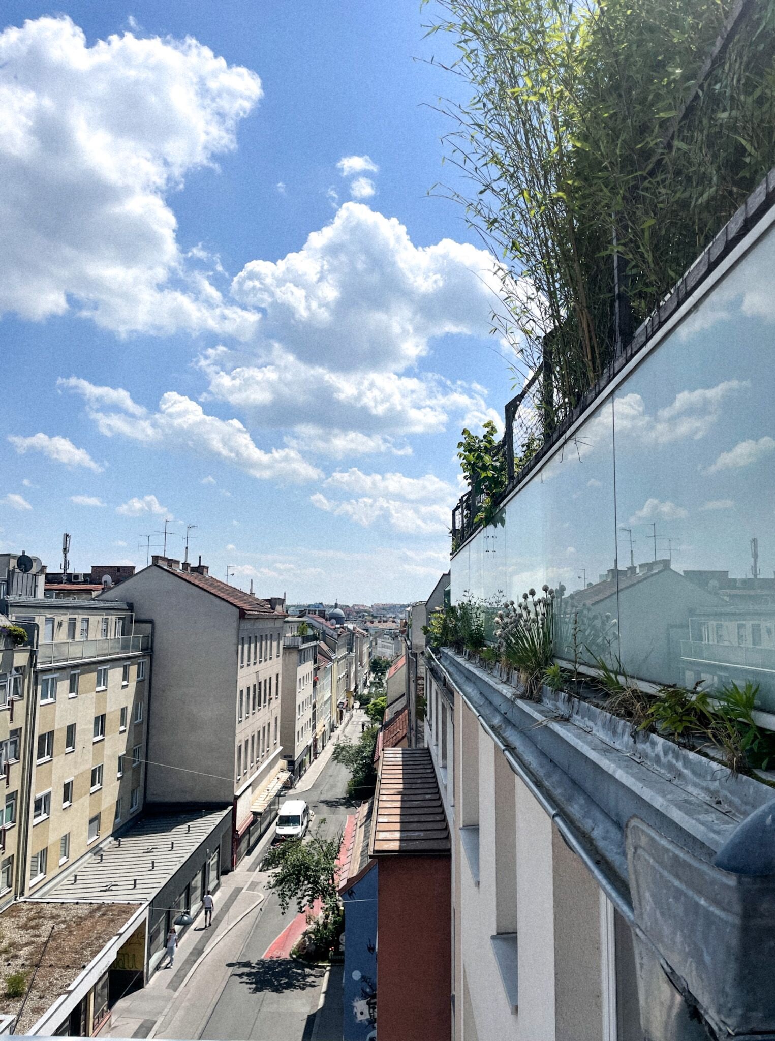 Blick vom Balkon