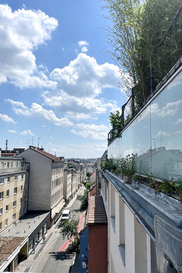 Blick vom Balkon