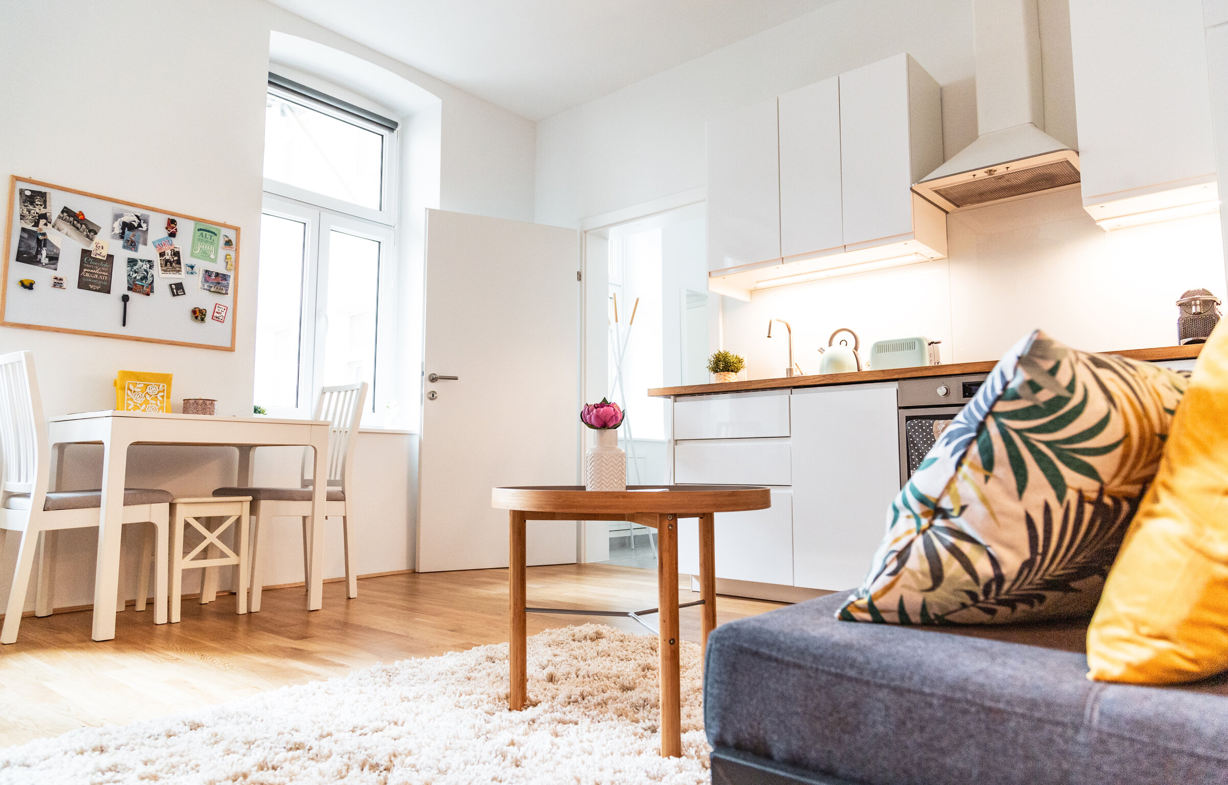 Living room with kitchen