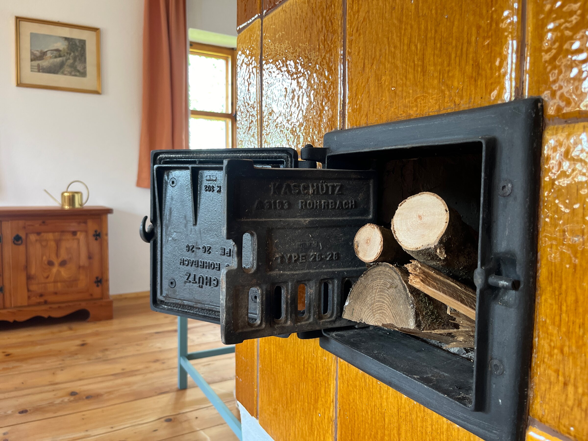 tiled stove