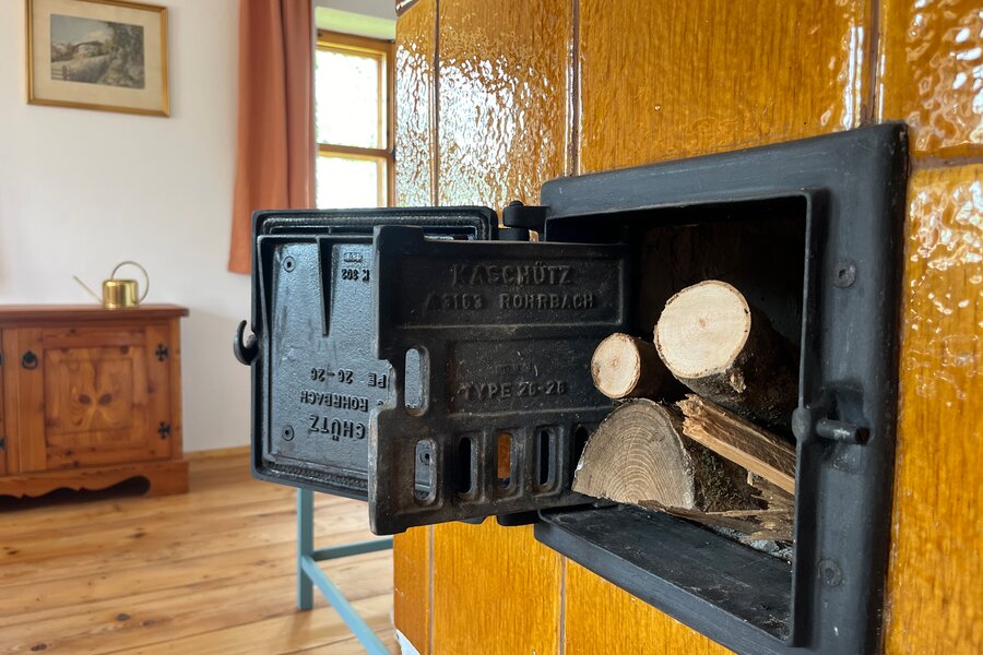 tiled stove