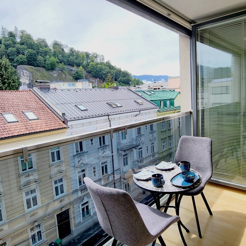 Ausblick vom Wintergarten