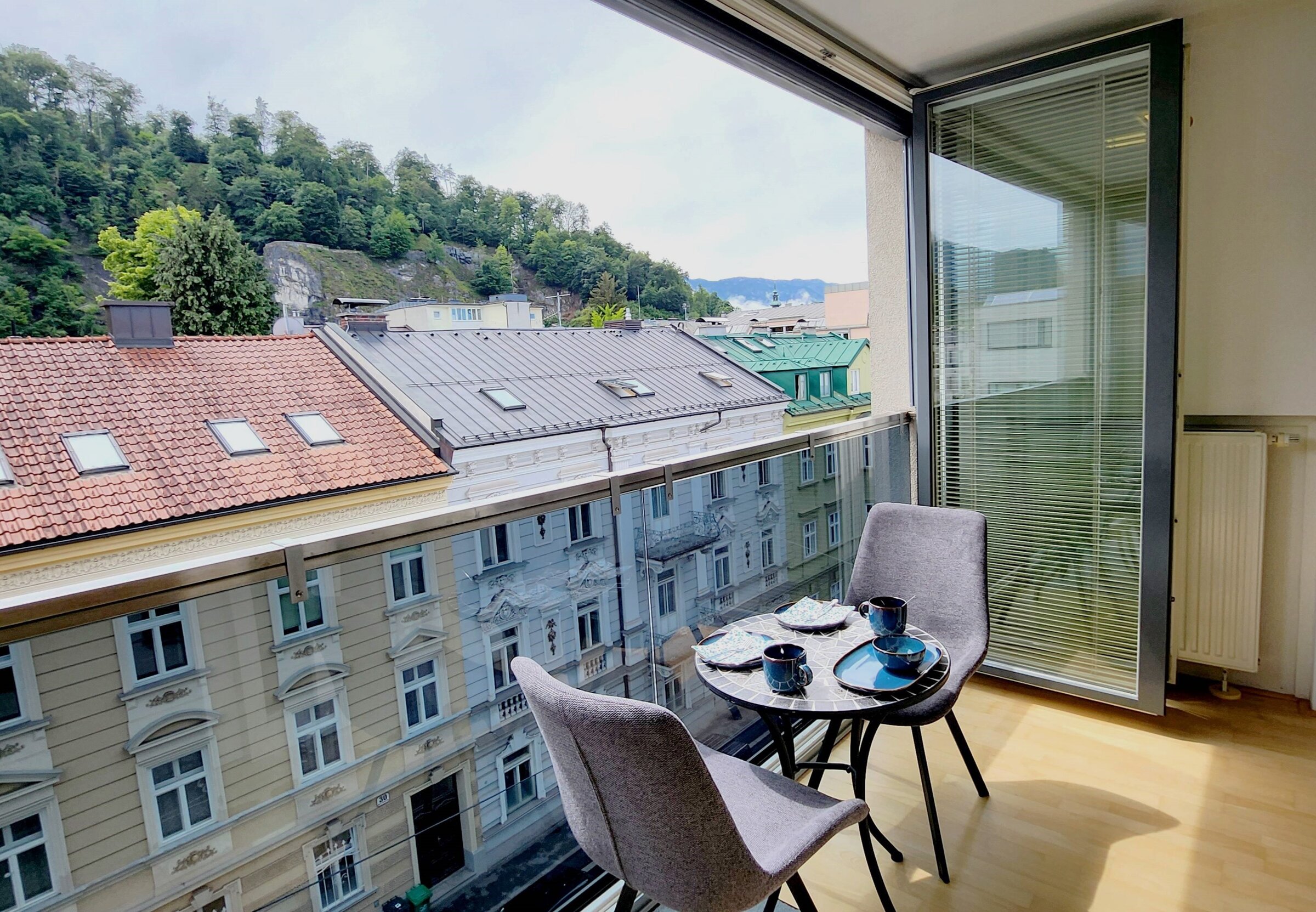 Ausblick vom Wintergarten