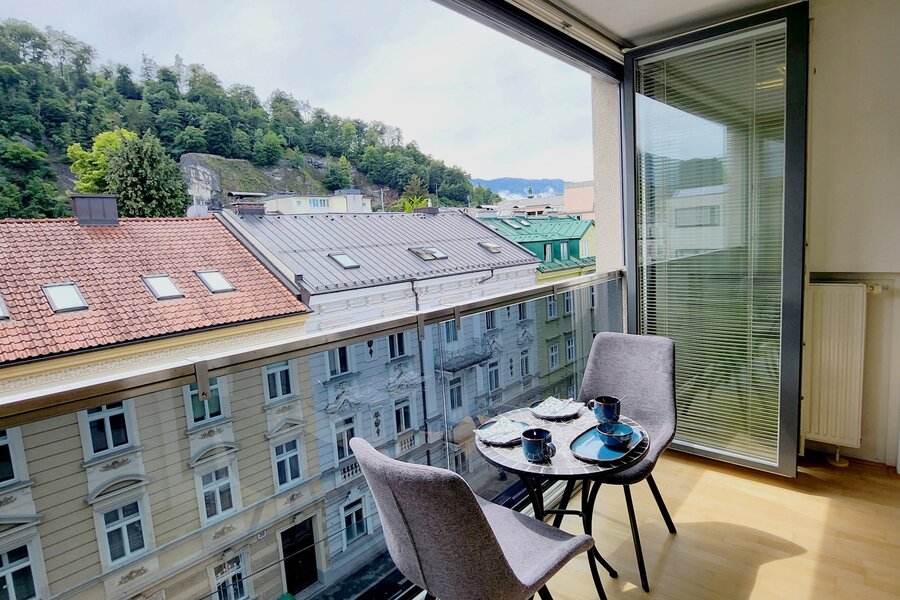 Ausblick vom Wintergarten