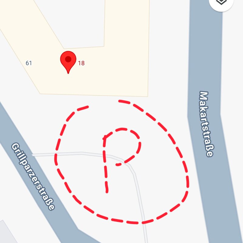 Kostenlose Parkfläche vor der Haustüre