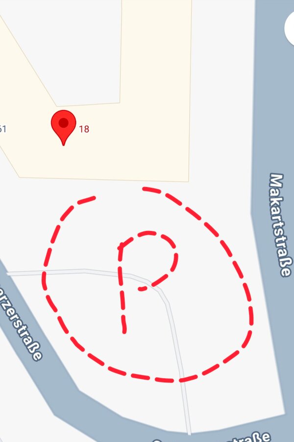Kostenlose Parkfläche vor der Haustüre