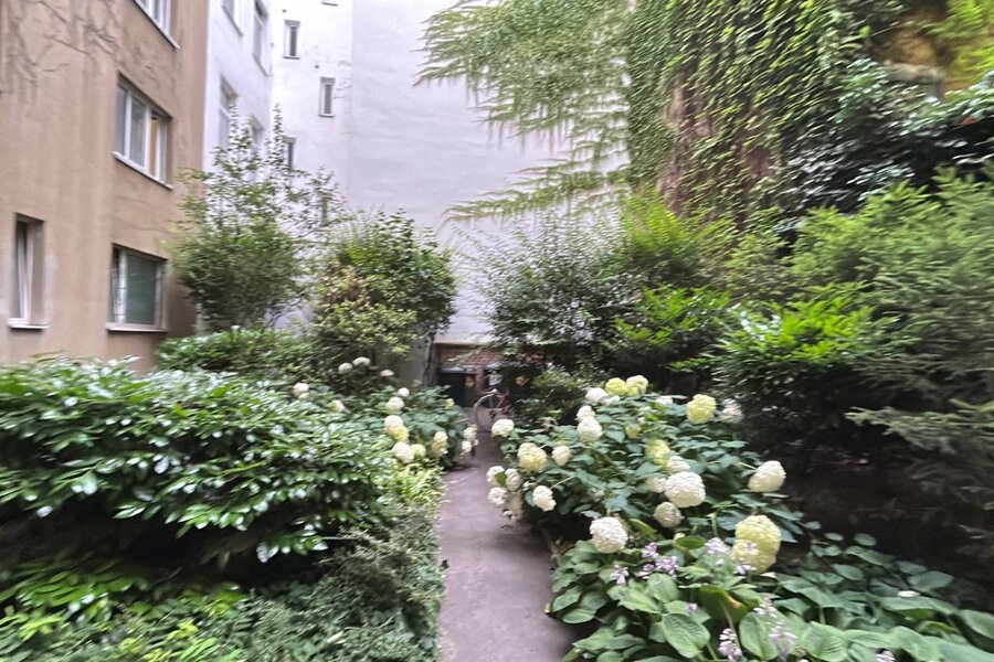 Blick vom Schlafzimmer und von der Küche