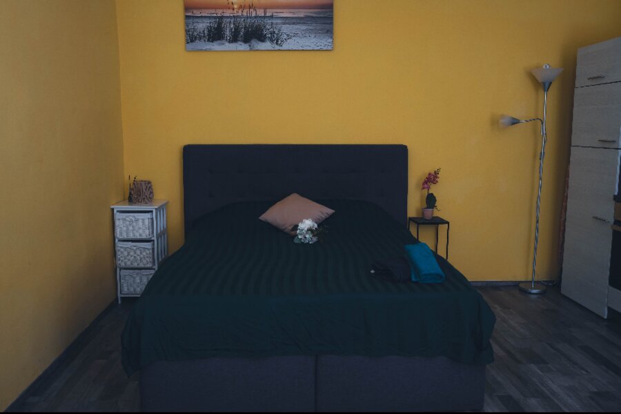 The room is excellent with kitchen and opening sofa