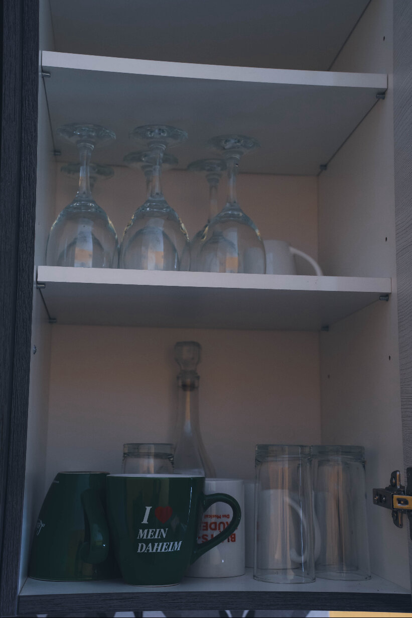 set of glasses