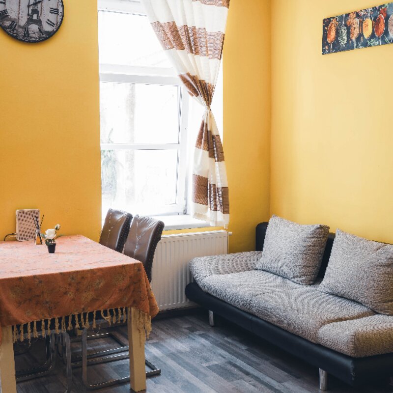 dining table and opening sofa