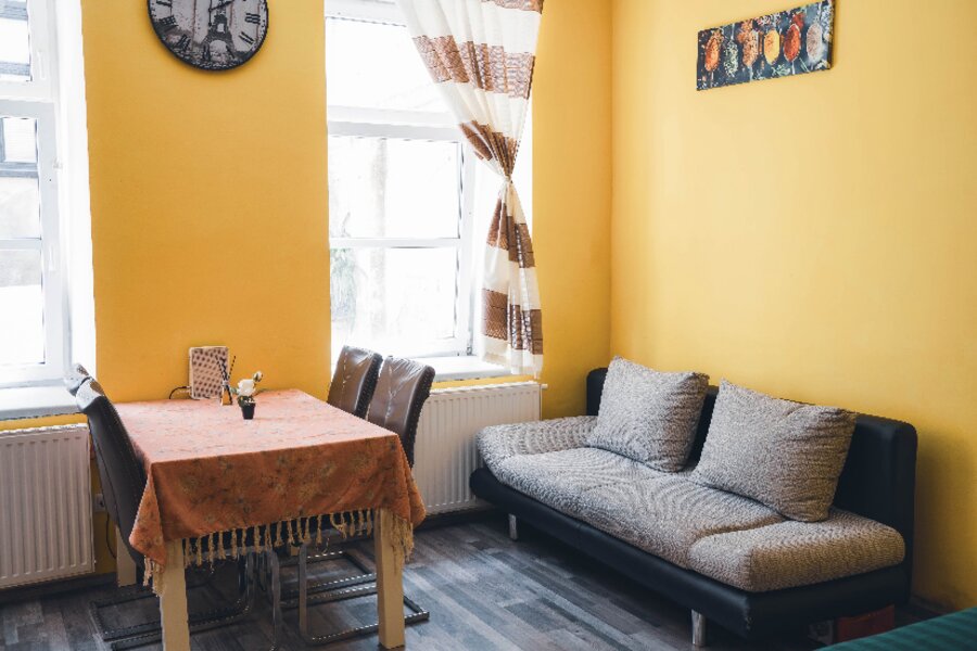 dining table and opening sofa