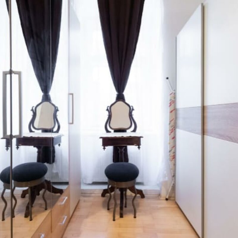 Bedroom with two wardrobe