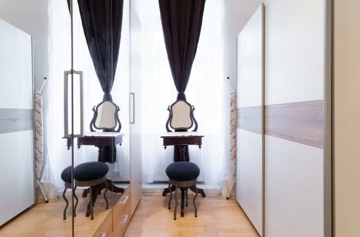 Bedroom with two wardrobe