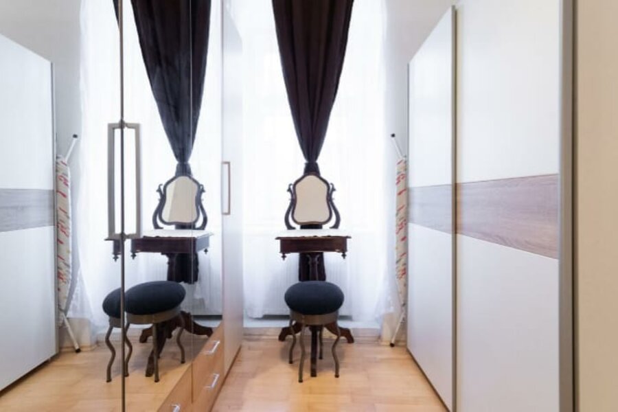 Bedroom with two wardrobe