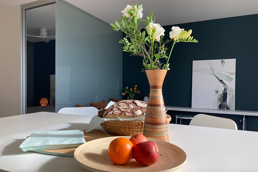 Blick von der Loggia in Richtung Schlafraum