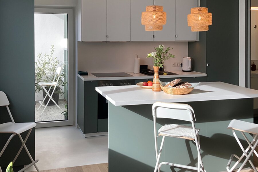 vom Arbeitsplatz hat man einen wunderbaren Überblick