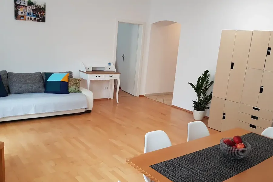 63m new equiped and quiet appartment, centrally located in the 6th district of Vienna, a nice neighborhood with a variety of cute cafés, restaurants and shops - just a short walk away.  Fantastic transport connection with the subway lines U4, U3, U6, Trams 18, 6, Buslines 57A, 13A, 14A and one of Vienna's 2nd busiest train station, the ,,Westbahnhof'.  By foot is the city center reachable, as well as many of the Vienna sightseeings.