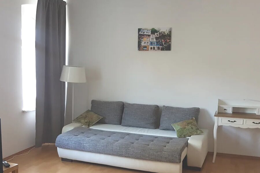 Wohnzimmer, ausziehbare Sofa 