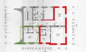 Floor plan outlined in green