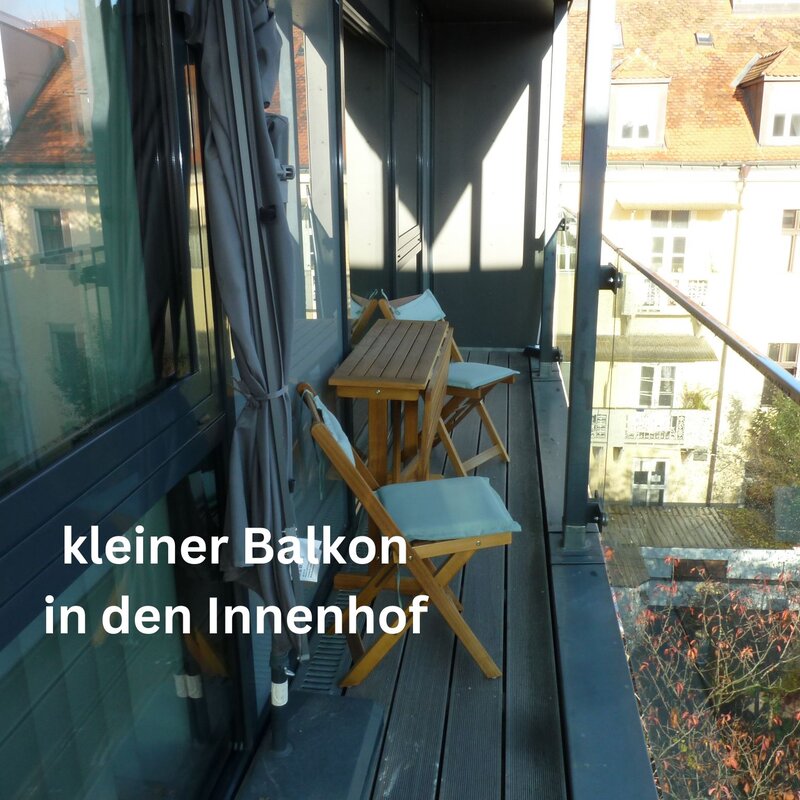 small balcony in the inner courtyard