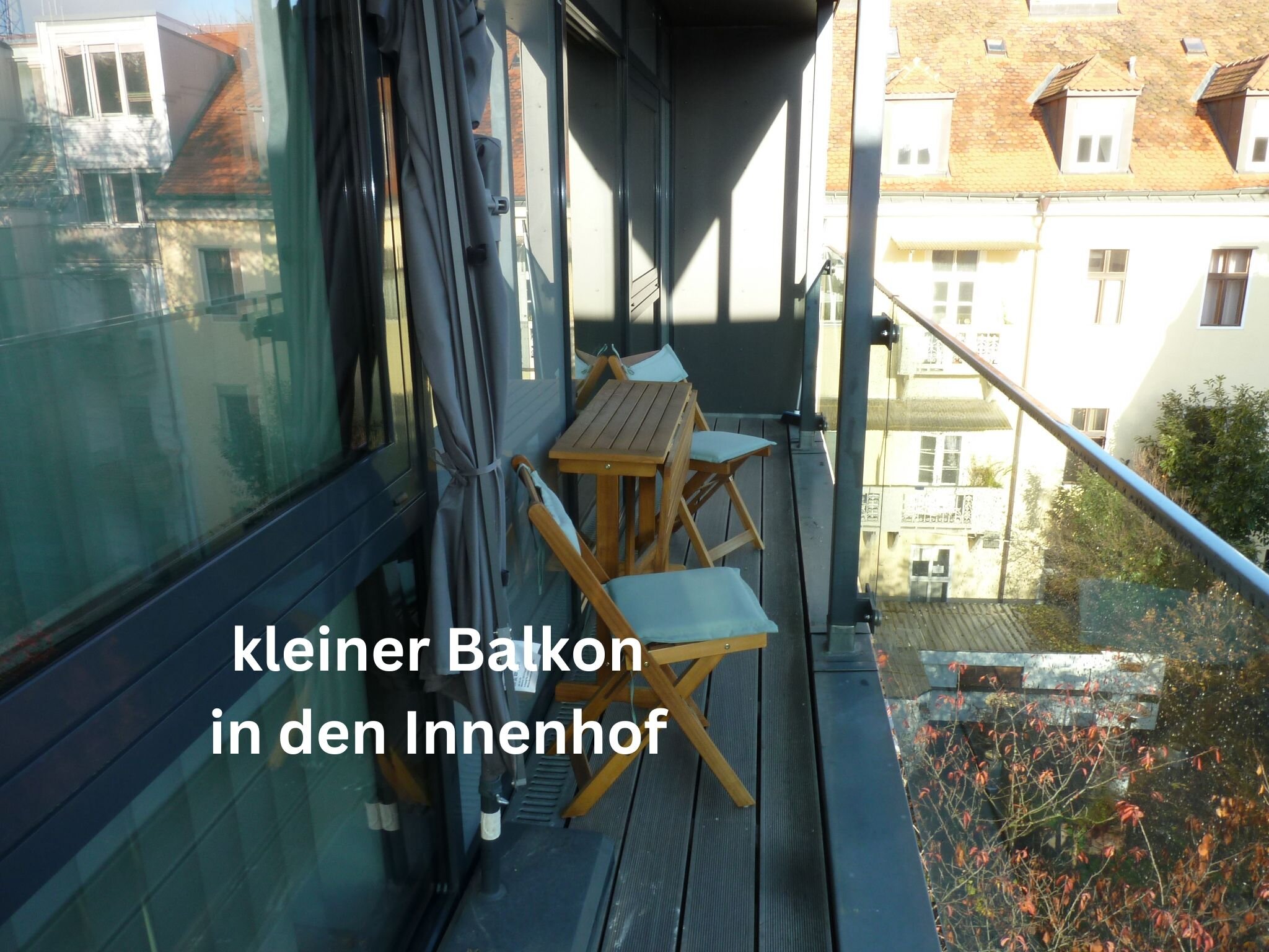 small balcony in the inner courtyard