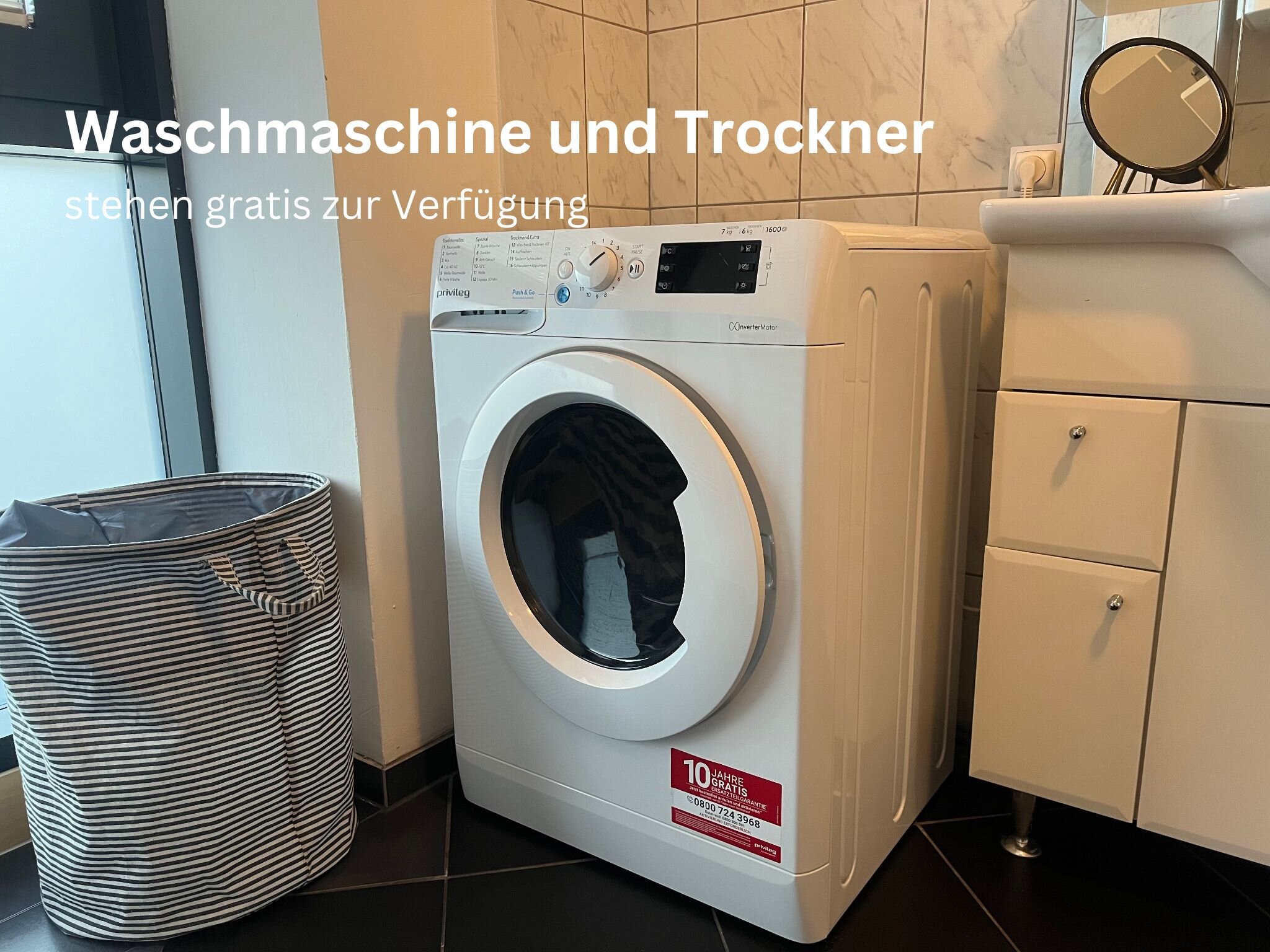 with washer and dryer