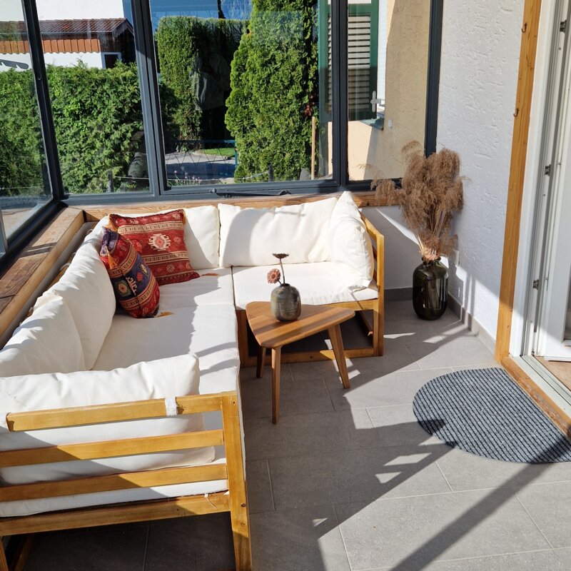 Lounge Bereich im Wintergarten