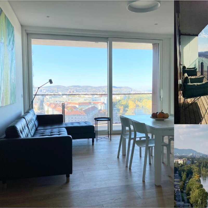 Blick aus dem Wohn/Esszimmer