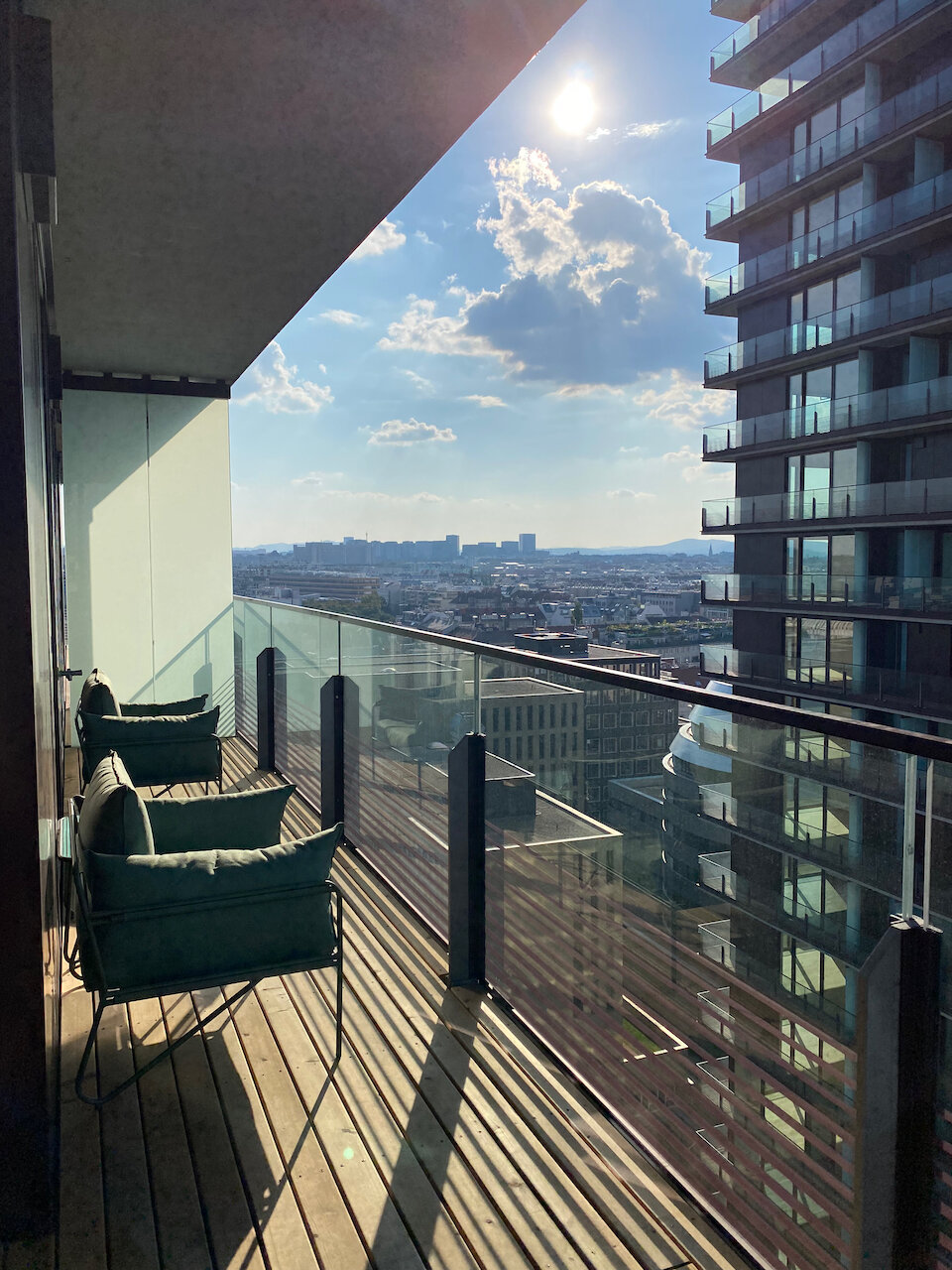 Blick vom Balkon