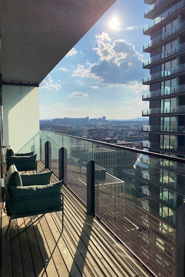 Blick vom Balkon