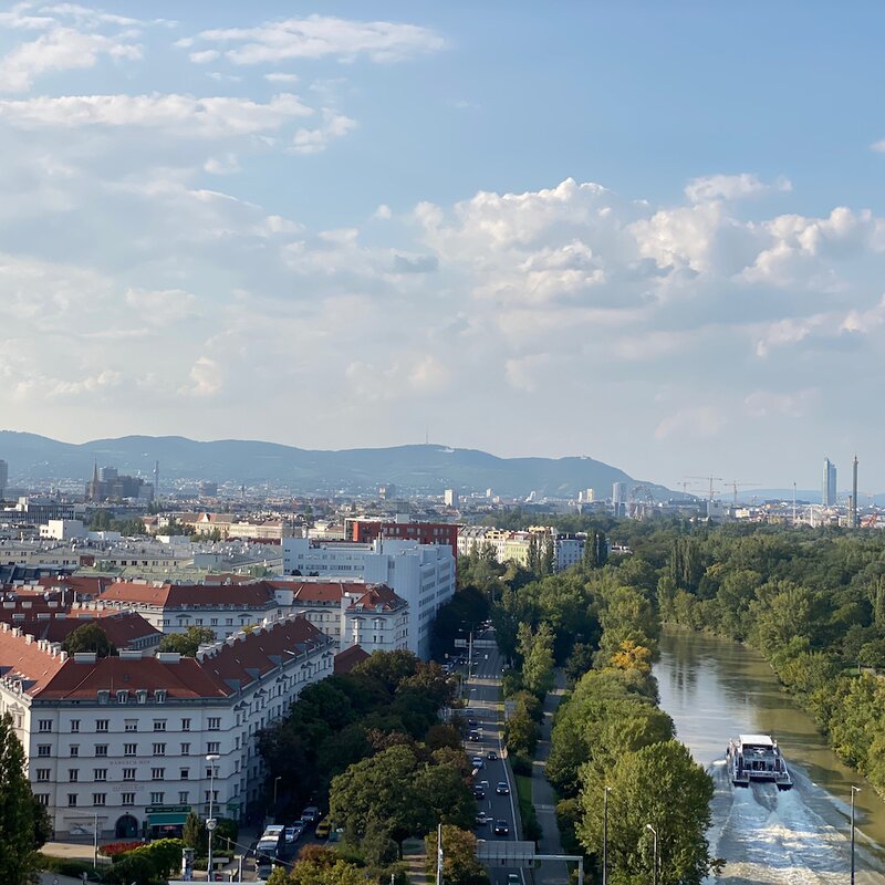 Blick vom Balkon