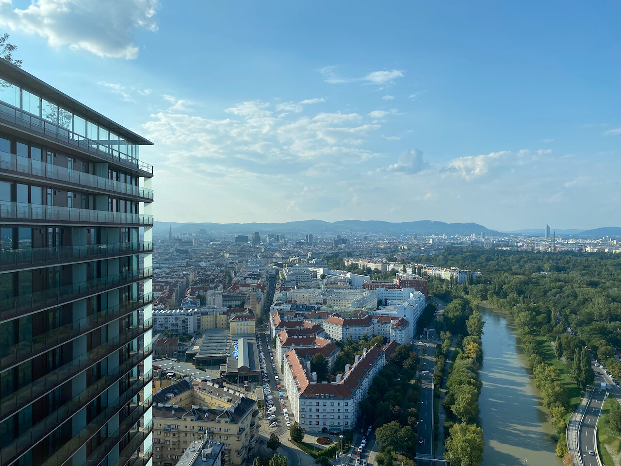 View from roof terace