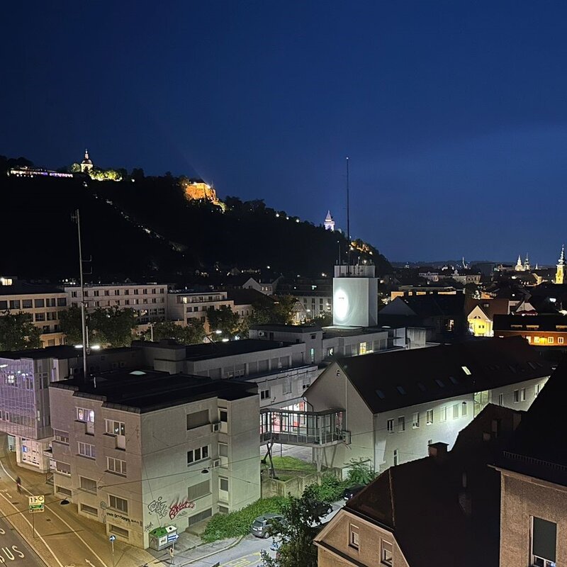 Aussicht auf die Altstadt mit Schloßberg
