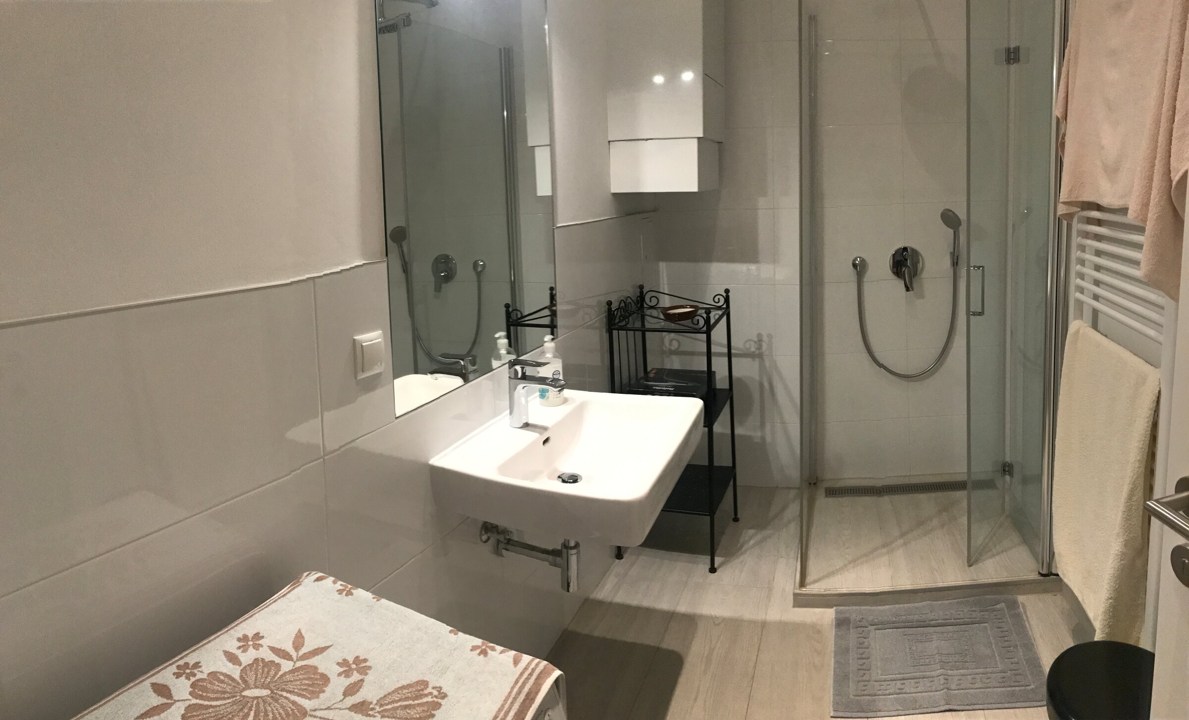 bathroom with modern shower