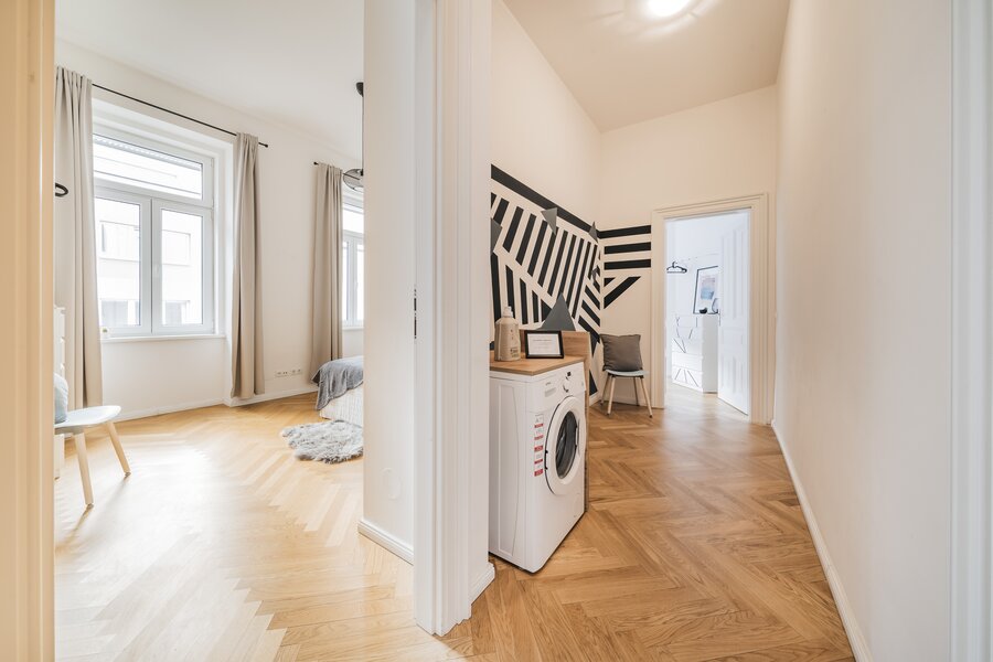 Flur mit Waschmaschine