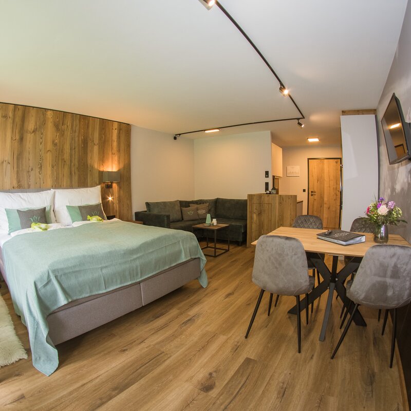 Möbliertes 1-Zimmer Apartment mit Holzakzenten & Alpenpanorama – Kurzzeitmiete & Wohnen auf Zeit für 1 bis 6 Monate in St. Martin bei Lofer