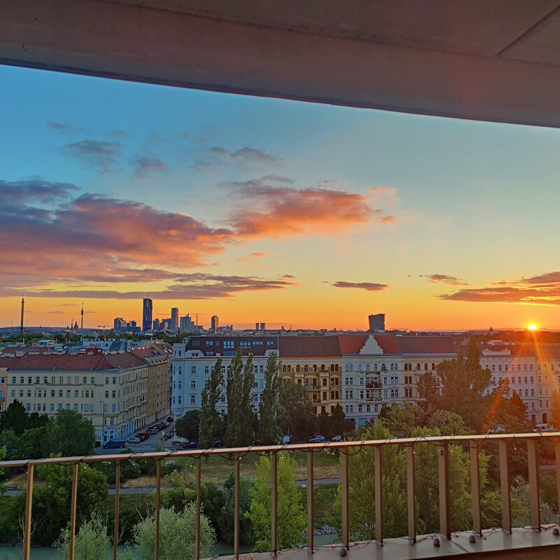 Sonnenaufgang über Prater und Donaukanal | © Petra Messinger 