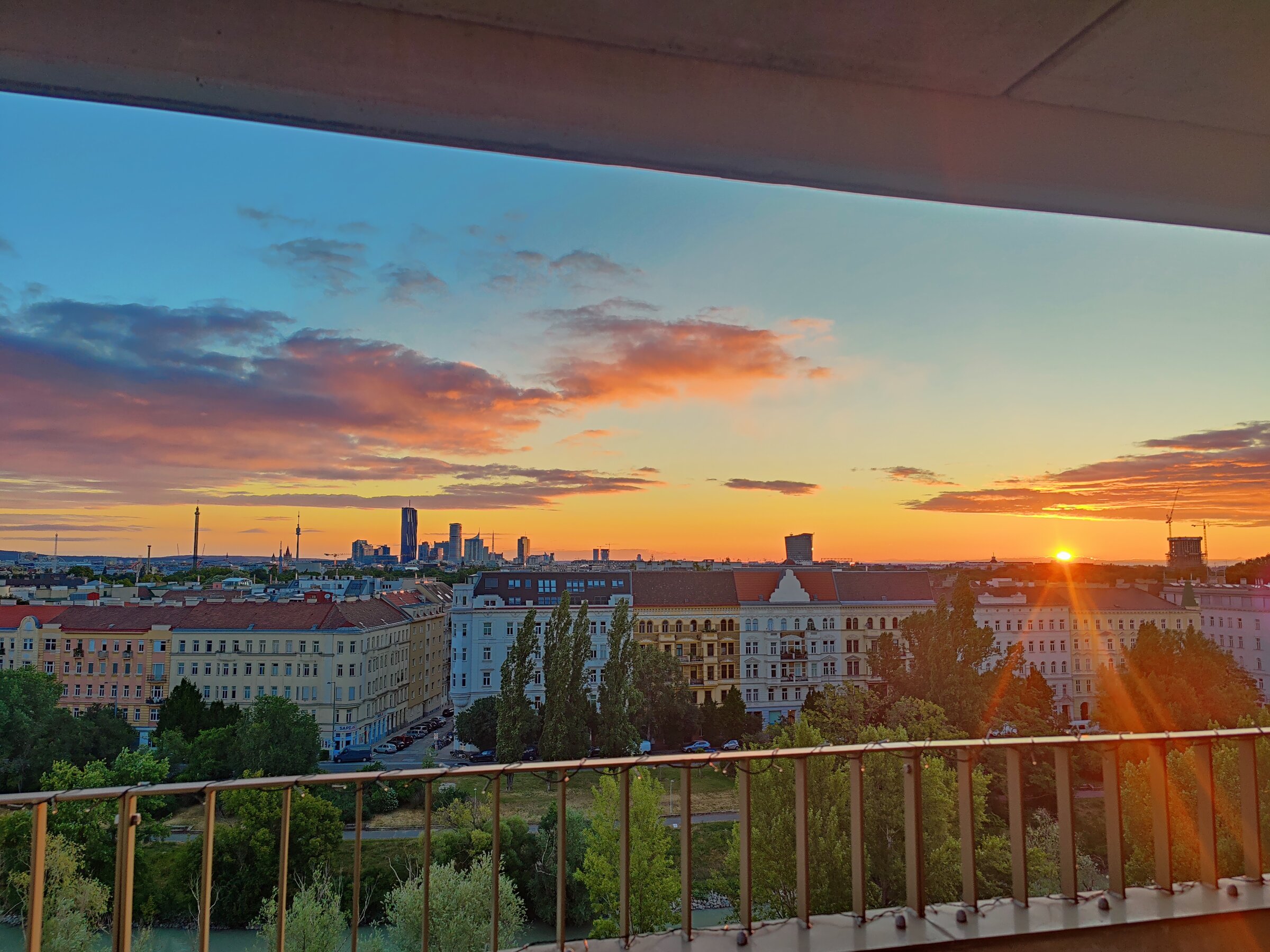 Sonnenaufgang über Prater und Donaukanal | © Petra Messinger 