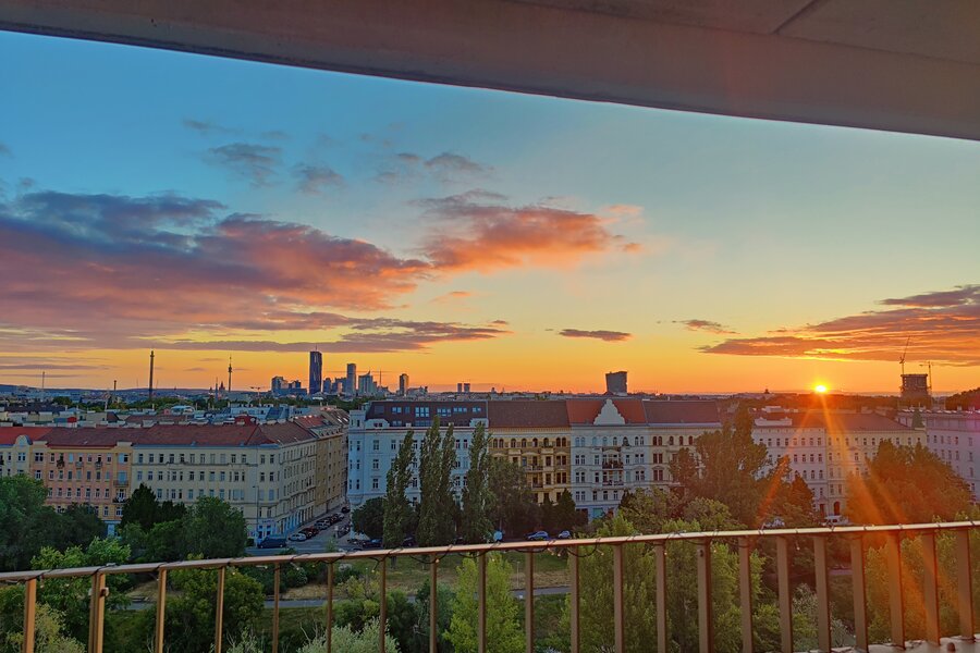 Sonnenaufgang über Prater und Donaukanal | © Petra Messinger 