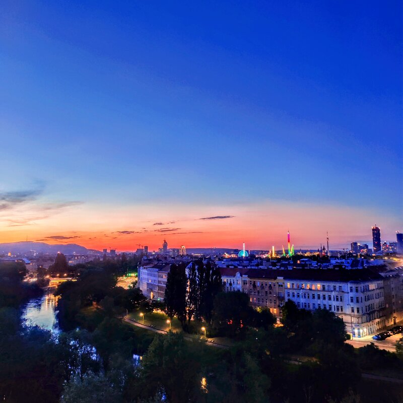 Blick auf den beleuchteten Prater | © Petra Messinger 