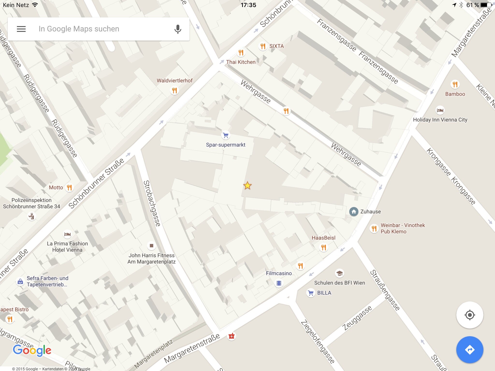 der Stern zeigt wo ich bin!