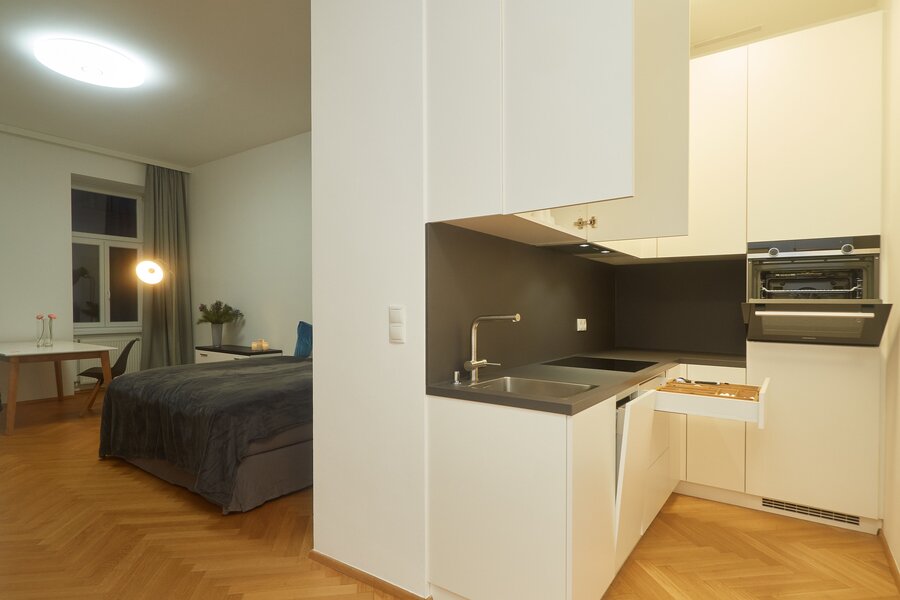 Küchenzeile/Wohnraum