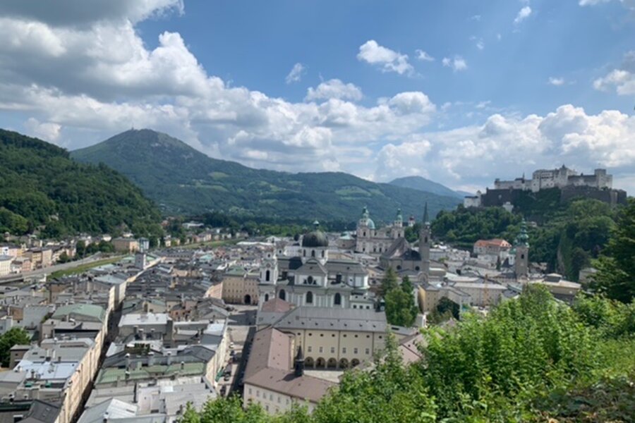 Blick von der Stadtalm am Mönchsberg