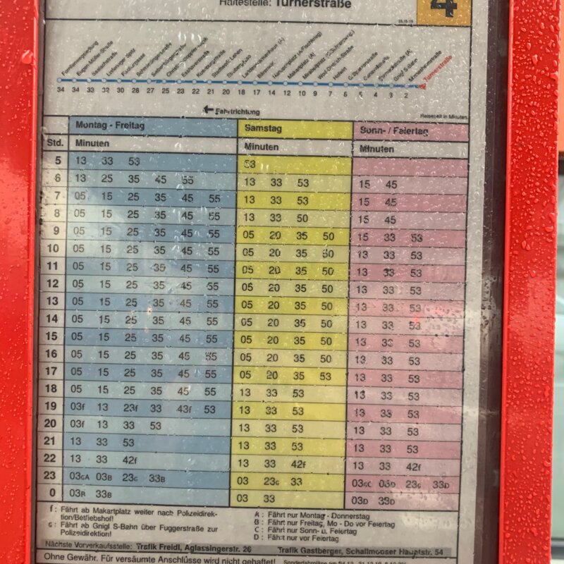Bus Richtung Stadt